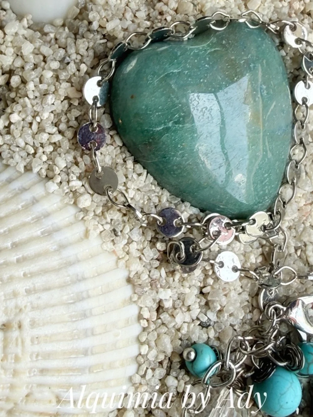 WALKING ON SHELLS 🐚 Turquoise and Silver Charm Bracelet